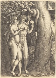 The Temptation by the Snake, 1540. od Heinrich Aldegrever