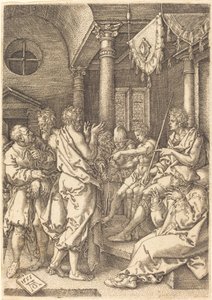 Dva starší odsouzení podle svědectví Daniela, 1555. od Heinrich Aldegrever