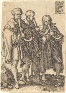 Tři hudebníci, 1551. od Heinrich Aldegrever