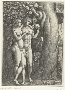 Pád člověka Historie Adama a Evy (název série) od Heinrich Aldegrever
