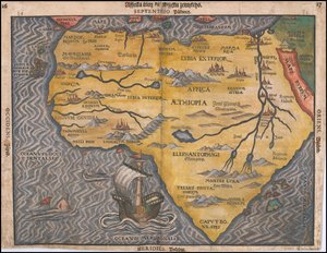 Mapa Afriky z roku 1592, Heinrich Bünting