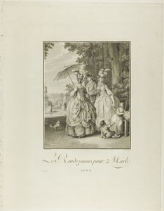 Rendezvous For Marly, z Monument du Costume Physique et Moral de la fin du Dix-huitième siècle od Heinrich Guttenberg