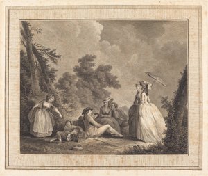 Merkur z Francie od Heinrich Guttenberg after Nicolas Lavreince