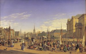 Pohled z Gammel Strand směrem na Christiansborg