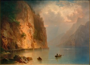 Horské jezero se strmou skalní stěnou od Heinrich Heinlein