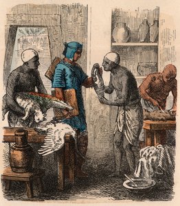 Starověký Egypt: Balzamování zvířat, 1866 od Heinrich Leutemann