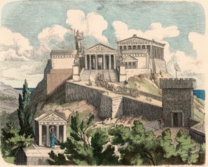 Starověké Řecko: Athény, Akropole - Parthenon od Heinrich Leutemann