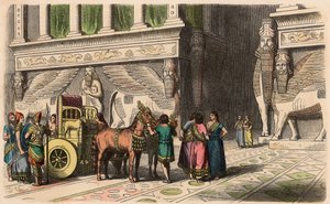 Assyrian: Palace-Portal od Heinrich Leutemann