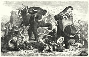 Bitva o Gazu, 312 př.nl (rytina) od Heinrich Leutemann