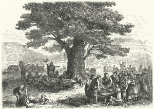 Svátek ve starověkém Německu (rytina) od Heinrich Leutemann