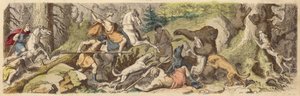 Lov medvědů ve starověkém Řecku (barevná rytina) od Heinrich Leutemann