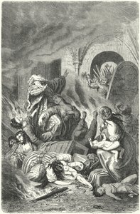 Masakr Židů v Yorku od Heinrich Leutemann