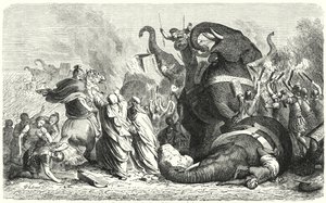 Bitva u Asculum, 279 př.nl (rytina) od Heinrich Leutemann