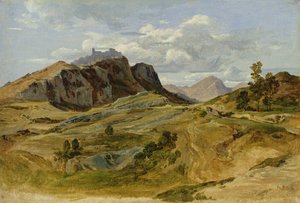 Krajina v Civitella, 1822 (olej na papíře na kartonu)