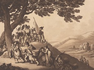 Vojáci na pochodu, 1. dubna 1798.