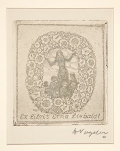 Knihovna: Ex Libris Erna Liebaldt od Heinrich Vogeler
