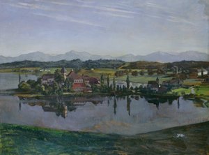 Klášter Seeon v Oberbayernu, 1892 (olej na papíře nalepený na kartě)