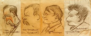 Čtyři portréty od Heinrich Zille