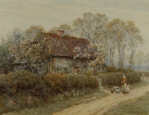Chata u sladkovodní brány od Helen Allingham