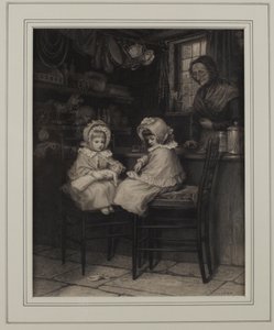 Žehlička na drobné (tuš na papíře) od Helen Allingham