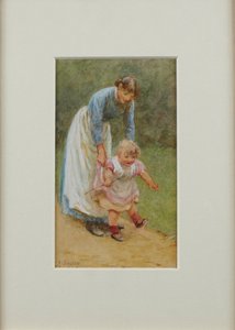 Henry se sestrou, 1884 od Helen Allingham