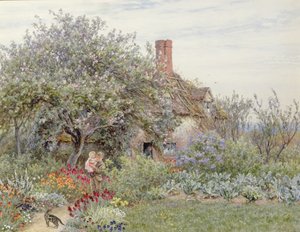 Blízko Hambledonu (wc na papíře) od Helen Allingham