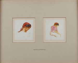 Studie dívky v červeném šátku od Helen Allingham