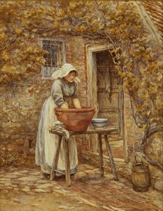 Mycí den, od Helen Allingham