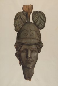 Hlava ze sochy: Minerva od Helen Bronson