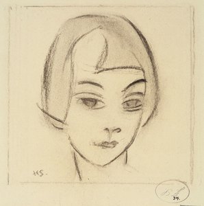 Hlava dívky (Vignette, Karin) od Helene Schjerfbeck