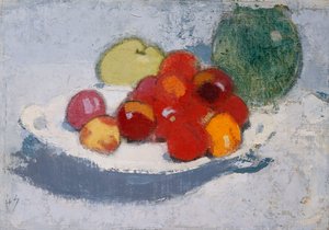 Zátiší s ovocem, kolem roku 1915 (olej na plátně) od Helene Schjerfbeck