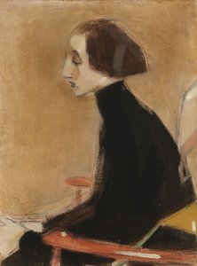 Švadlena, polopostavový portrét (Pracující žena) od Helene Schjerfbeck
