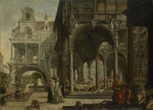 Imaginární renesanční palác od Hendrick Aerts