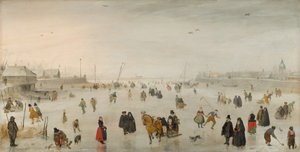 Scéna na ledě od Hendrick Avercamp