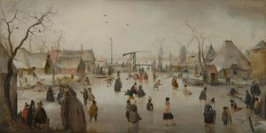 Nizozemština: Ledová zábava na vesnici Ledová scéna od Hendrick Avercamp