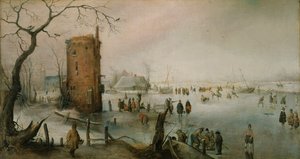 Bruslení v blízkosti města od Hendrick Avercamp