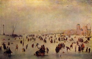 Bruslařská scéna od Hendrick Avercamp
