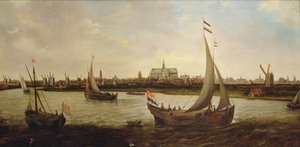 Pohled na Haarlem ze severu (olej na plátně) od Hendrick Cornelisz. Vroom