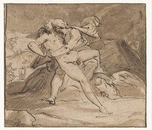 Jupiter objímá Io od Hendrick Goltzius (school of)