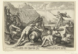 Neptun a říční bohové způsobují potopu Ovidiovy metamorfózy (název série)