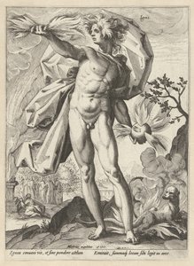 Ohňostroj Ignis (název na objektu) The Four Elements (název série) od Hendrick Goltzius (workshop of)