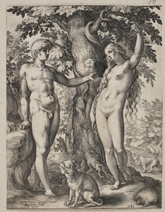Adam a Eva od Hendrick Goltzius