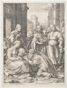 Klanění tří králů od Hendrick Goltzius