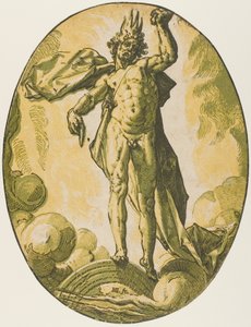 Aether, deska šest od Demogorgona a Božstev od Hendrick Goltzius
