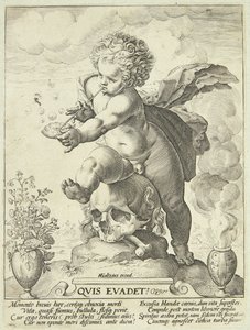Alegorie pomíjivosti života ("Quis Evadet?") od Hendrick Goltzius