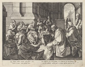 Boaz a starší Historie Ruth (název série) od Hendrick Goltzius
