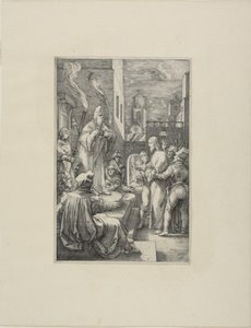 Kristus před Kaifášem, deska čtvrtá z Umučení Krista od Hendrick Goltzius