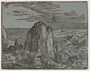 Útes na pobřeží od Hendrick Goltzius
