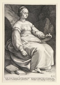 Kleió, list 4 ze série „Devět múz“ od Hendrick Goltzius