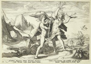 Daphne se proměnila ve vavřín od Hendrick Goltzius